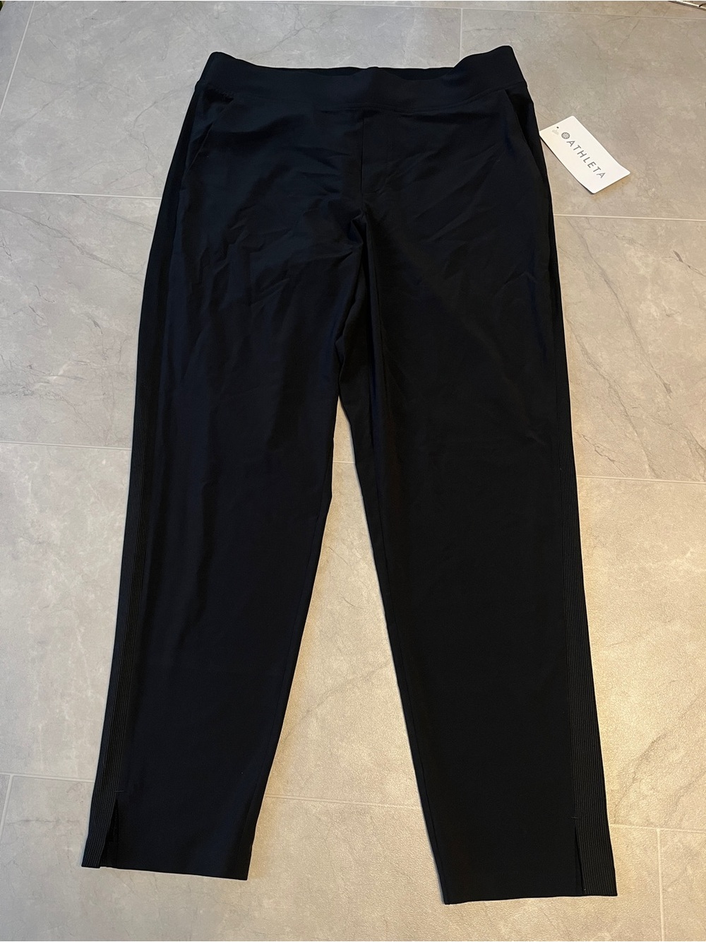 Athleta Black Brooklyn Ankle Pant size 10 Lightweight, Pockets Women New